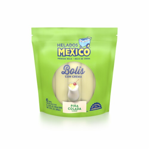 Helados Mexico Pina Colada Frozen Fruit Bars Perspective: front