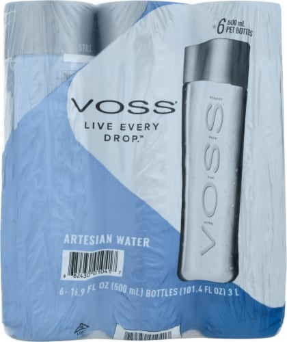 Voss® Artisian Bottled Water Perspective: front