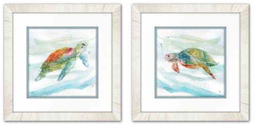 Streamline Art Framed and Matted Art Set of 2 - Turtles Perspective: front