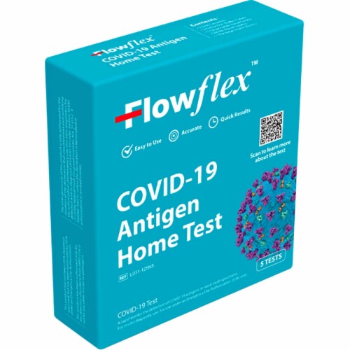 Flowflex at Home Covid Test Kit, FDA EUA Authorized OTC at-Home Self Test, Results in 15min Perspective: front