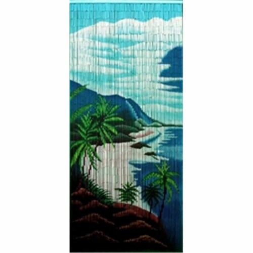 Bamboo 54 5287 Tropical clifts curtain Perspective: front