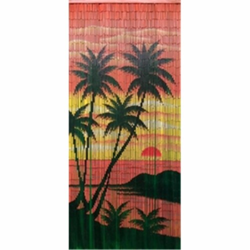 Bamboo 54 5293 Diamond Head Palm Curtain Perspective: front