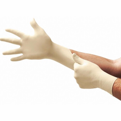 Ansell Disposable Gloves,Rubber Latex,M,PK100  L562 Perspective: front