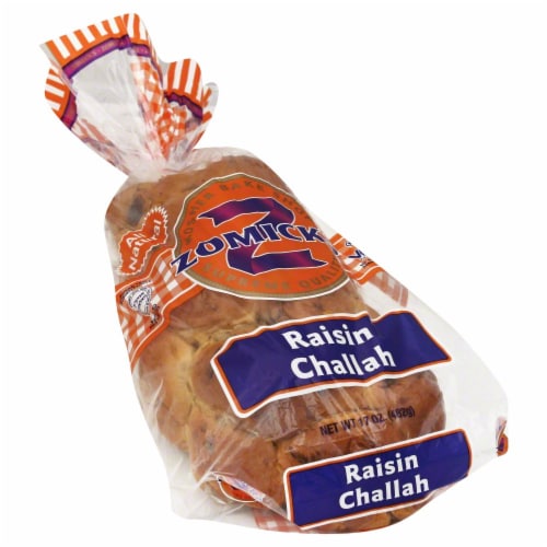 Zomick's Rasin Challah Bread Perspective: front