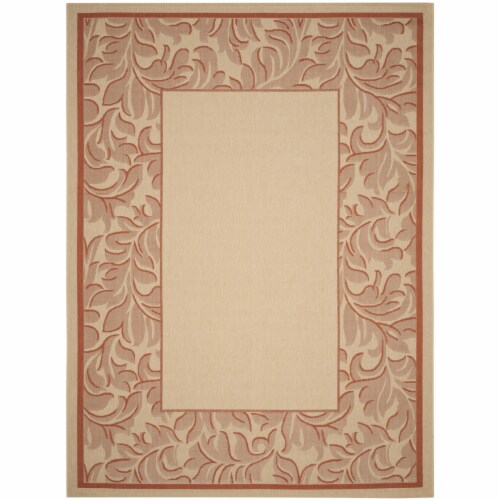 SAFAVIEH Outdoor CY2666-3201 Courtyard Natural / Terra Rug 8' x 11' Perspective: front