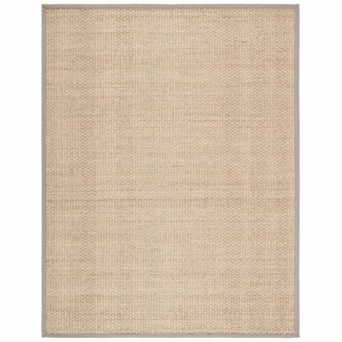 SAFAVIEH Natural Fiber NF114P Natural / Grey Rug 9' x 12' Perspective: front