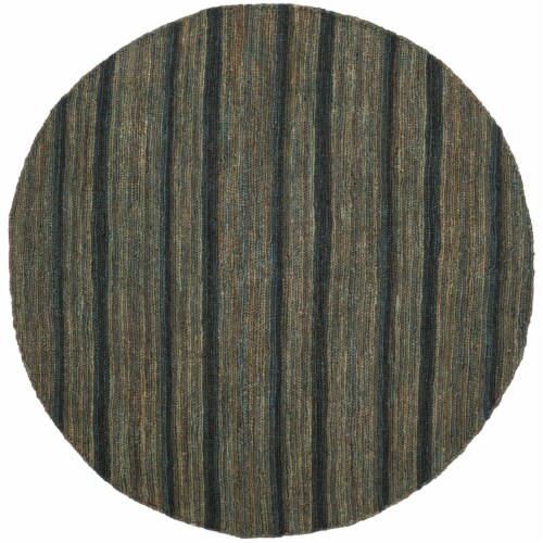 SAFAVIEH Organic Collection ORG115A Handmade Blue Rug 6' round Perspective: front