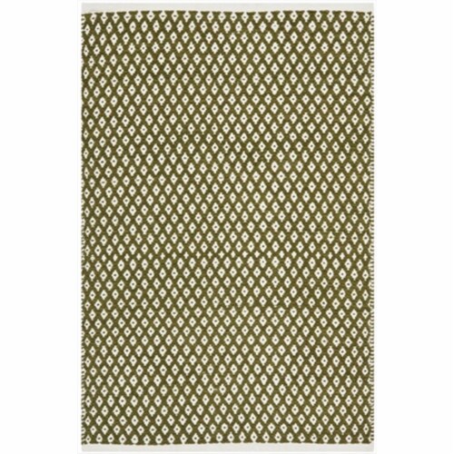 Safavieh BOS685B-4 4 x 6 ft. Small Rectangle Boston Hand Woven Bath Mats- Olive Perspective: front