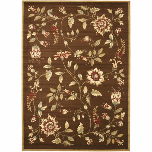 Safavieh LNH552-2591-7 6 ft. 7 in. x 9 ft. 6 in. Medium Rectangle Lyndhurst Brown & Multi Col Perspective: front