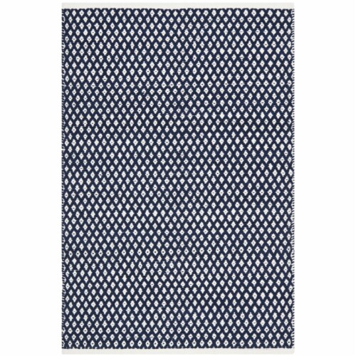 Safavieh BOS685D-4 4 x 6 ft. Small Rectangle Boston Hand Woven Bath Mats- Navy Perspective: front