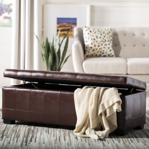 SAFAVIEH Large Manhattan Storage Bench Cordovan, 1 unit Fred Meyer