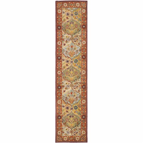 3' x 5' Safavieh Heritage Collection HG510B Handmade Traditional Oriental Premium Wool Area Rug Multi Red 3' x 5' Safavieh Heritage Collection HG510B Handmade Traditional Oriental Premium Wool Area Rug Multi Red