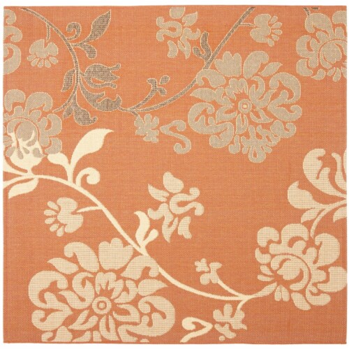 Safavieh CY4027C-7SQ 6 ft. -7 in. x 6 ft. -7 in. Square Indoor-Outdoor Courtyard- Terra Natur Perspective: front