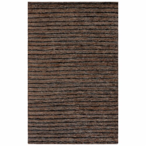 SAFAVIEH Organic ORG215A Handmade Charcoal / Charcoal Rug 3' x 5' Perspective: front
