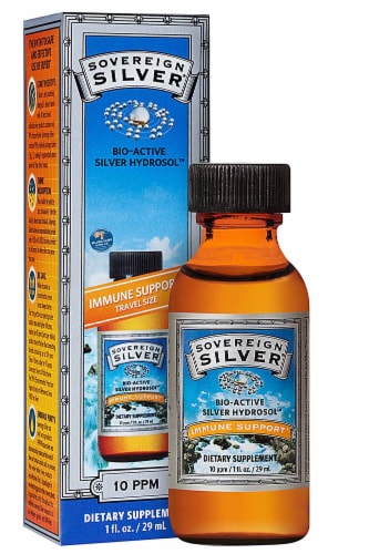 Natural Immunogenics Sovereign Silver Bio-Active Silver Hydrosol Immune Support Perspective: front
