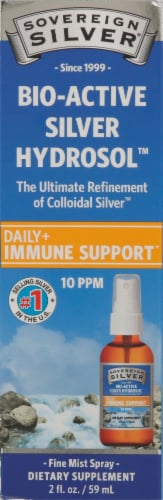 Sovereign Silver Immune Support Fine-Mist Spray Perspective: front