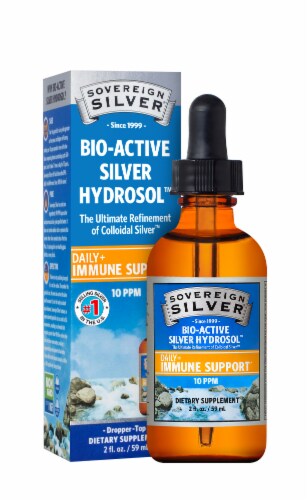 Sovereign Silver Immune Support Dropper Perspective: front