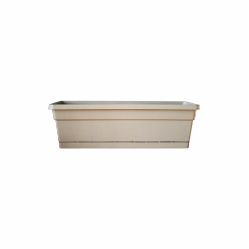 Southern Patio WB2412OT 24 in. Tan Oxford Window Box Pack Of 12 Perspective: front