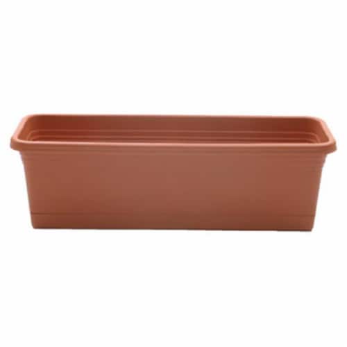 ATT Southern 259810 24 in. Light Terra Cotta Wind Box Planter Perspective: front