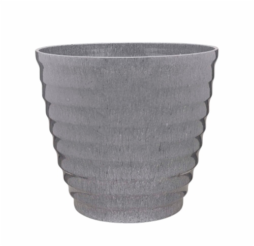 Southern Patio® Beehive Planter with Saucer - Gray Perspective: front