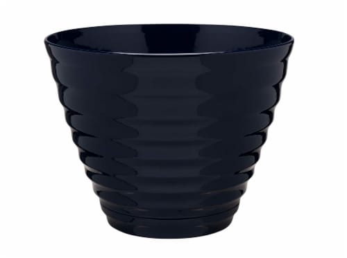 Southern Patio® Beehive Planter with Saucer - Blue Perspective: front