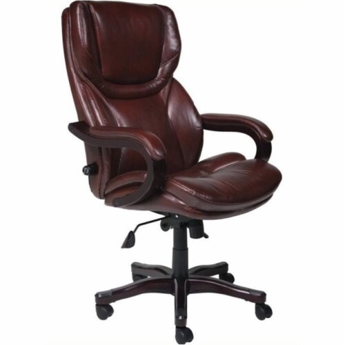 Bowery Hill Bonded Leather Executive Office Chair in Brown, 1 - Kroger