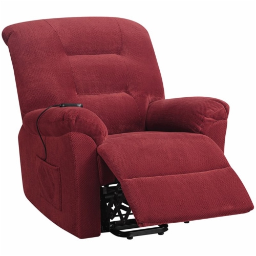 Pemberly Row Power Lift Recliner in Brick Red 1 Ralphs