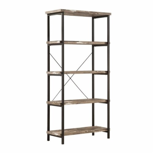 Scranton & Co 4 Shelf Modern Bookcase in Salvaged Cabin Perspective: front
