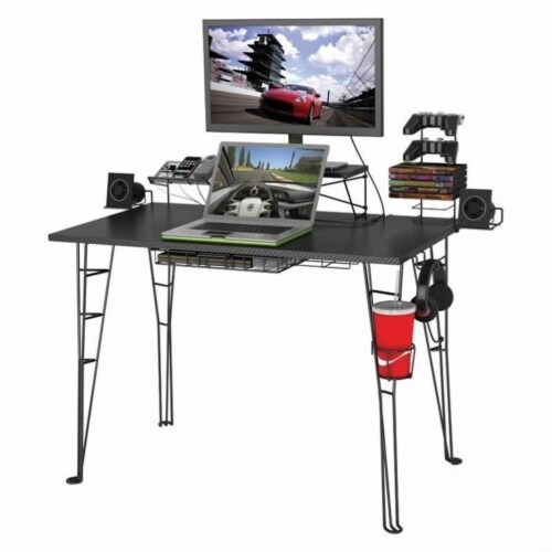 Scranton & Co Metal Gaming Desk in Black, 1 - Harris Teeter