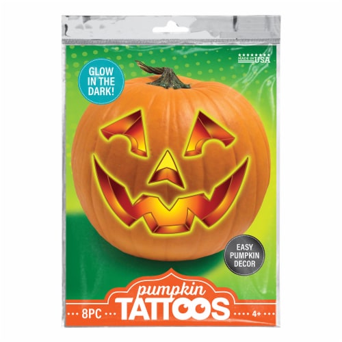 Savvi Halloween Pumpkin Decor Tattoos Perspective: front