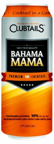 Clubtails Bahama Mama Cocktail Perspective: front