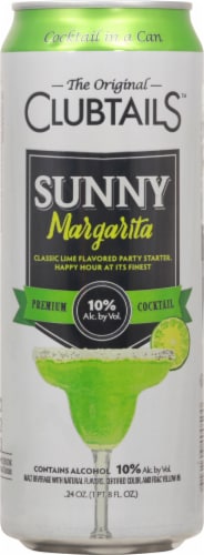 Clubtails Premium Sunny Margarita Ready to Drink Cocktail Single Can Perspective: front