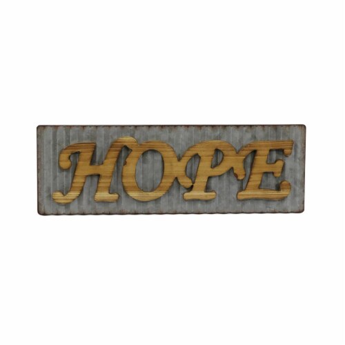Jeco HD-WD005-2 Hope Wood Haning Plaque Perspective: front