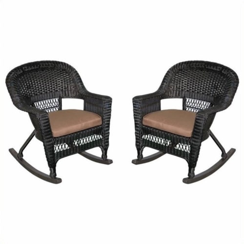 Black wicker rockers best sale