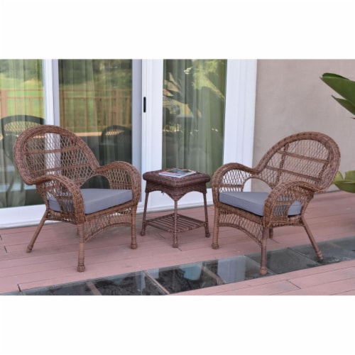 Jeco 3 piece online wicker chair set