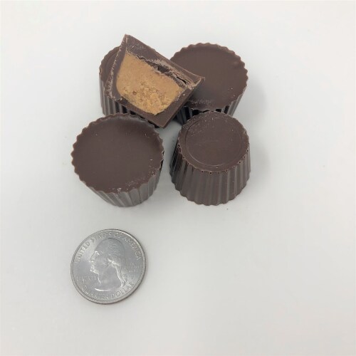 Gourmet Sugar Free Mini Peanut Butter Cups Milk Chocolate Candy 1 pound Perspective: front