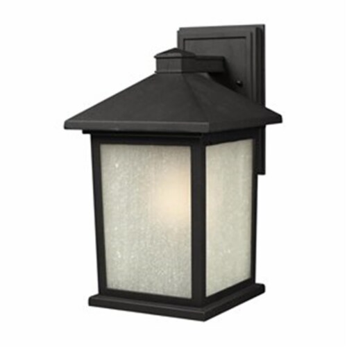 Z lite 507M-BK Holbrook Medium 1-Light Outdoor Wall Sconce in Black Perspective: front