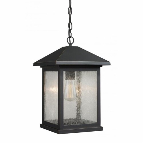 Z-lite 531CHB-ORB Portland 1-light Oil Rubbed Bronze Outdoor Pendant Perspective: front