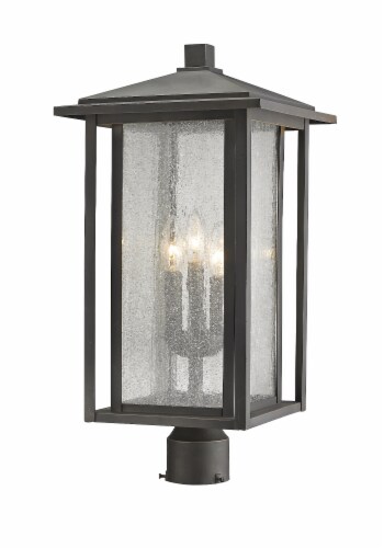 3 Light Outdoor Post Mount Fixture - 554PHXLR-ORB Perspective: front