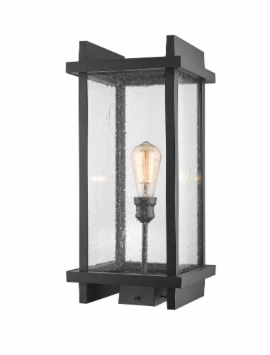 1 Light Outdoor Post Mount Fixture - 565PHBS-BK Perspective: front