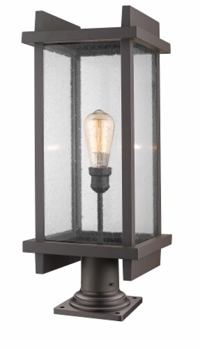 1 Light Outdoor Pier Mounted Fixture - 565PHBR-533PM-DBZ Perspective: front