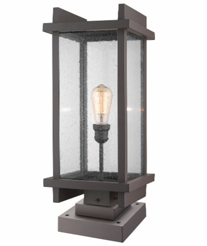 1 Light Outdoor Pier Mounted Fixture - 565PHBS-SQPM-DBZ Perspective: front