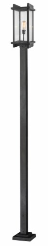 1 Light Outdoor Post Mounted Fixture - 565PHBS-536P-BK Perspective: front