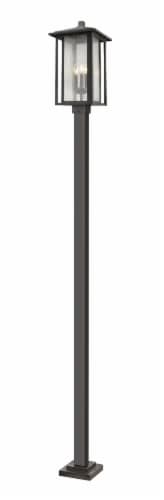 3 Light Outdoor Post Mounted Fixture - 554PHXLS-536P-ORB Perspective: front