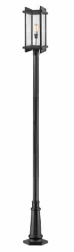 1 Light Outdoor Post Mounted Fixture - 565PHBR-557P-BK Perspective: front