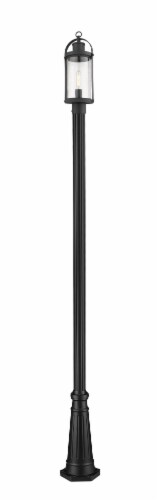 Roundhouse 1 Light Outdoor Post Mounted Fixture Clear Seedy Perspective: front