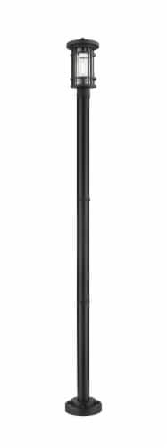 Jordan 1 Light Outdoor Post Mounted Fixture Clear Seedy Perspective: front