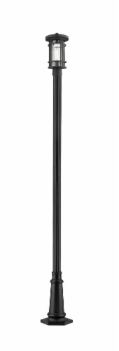 Jordan 1 Light Outdoor Post Mounted Fixture Clear Seedy Perspective: front