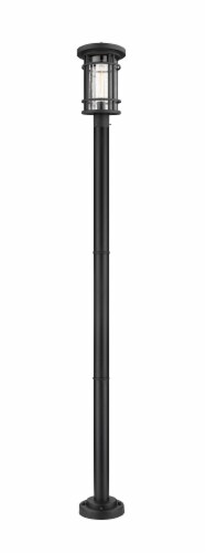 Jordan 1 Light Outdoor Post Mounted Fixture Clear Seedy Perspective: front