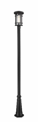 Jordan 1 Light Outdoor Post Mounted Fixture Clear Seedy Perspective: front